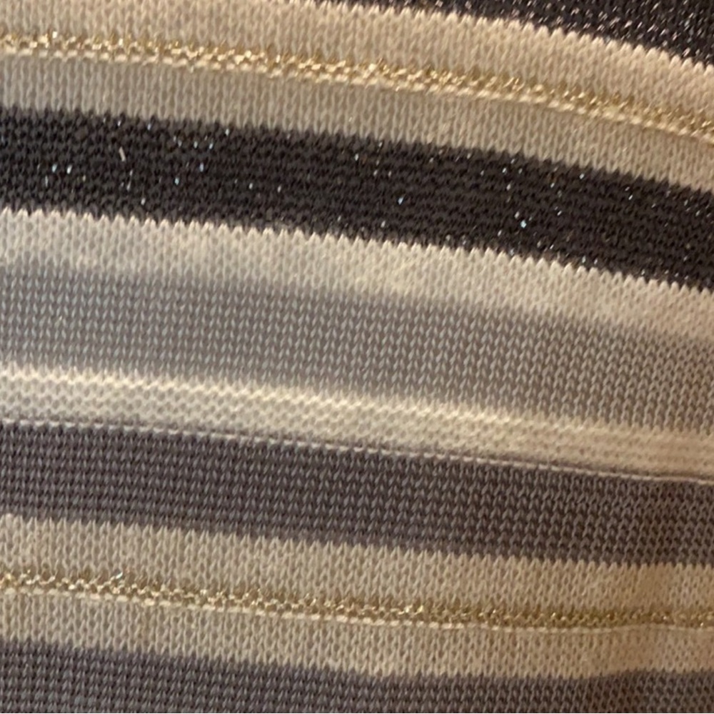 Whbm Multi Stripe Open Front Sparkle Cardigan S - image 7